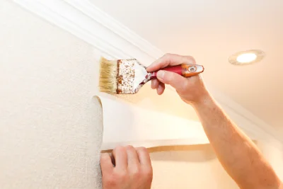 Pose de papier peint à Houlette — revêtements muraux et toiles de verre